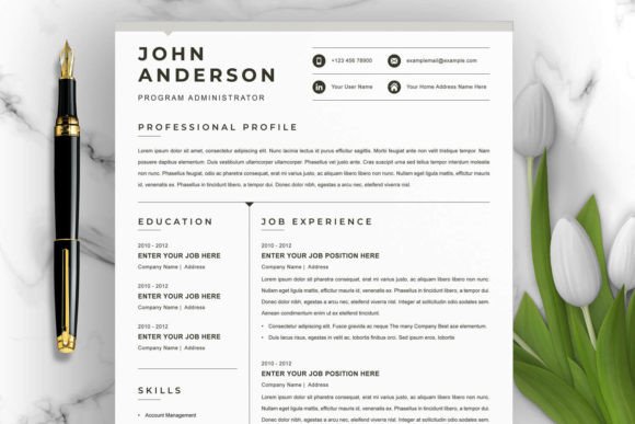 Download Clean &amp; Modern Resume Template Word - Resume template word Collection