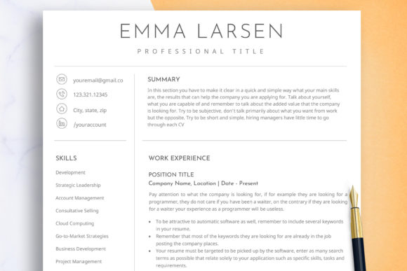 Download ATS Resume Template Word &amp; Google Docs - Resume template word Collection