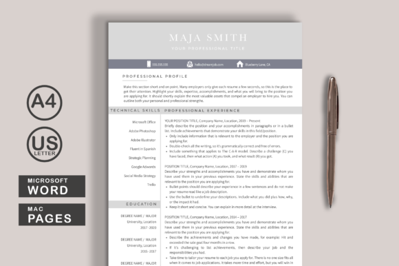 Download Clean Resume Template Word Pages - Resume template word Collection